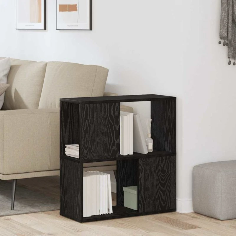 vidaXL Vægmonteret TV-møbelsæt 60x24x63 cm Sort Konstrueret Træ
