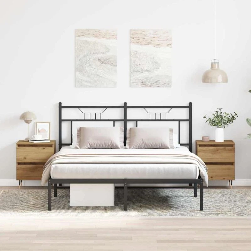 vidaXL Natskab 2 stk Artisan Egetræ 40 x 35 x 50 cm Konstrueret Træ
