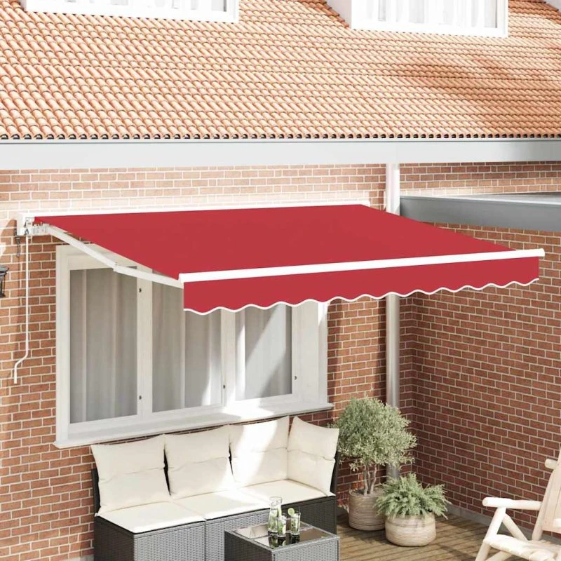 vidaXL Rød Markiseramme 350x200 cm med PU-belægning