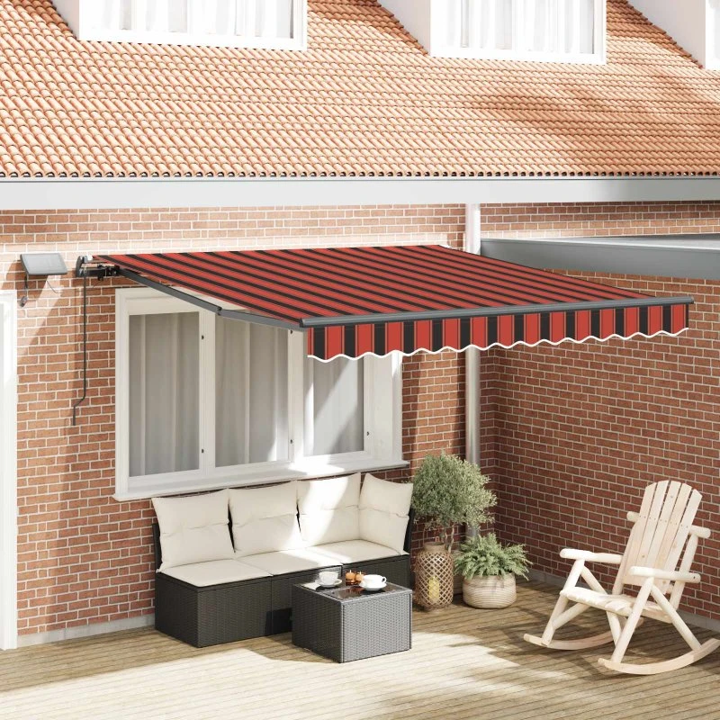 vidaXL Utrækkelig Markise Orange/Brun 300x250 cm