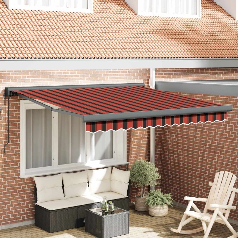 vidaXL Markise Orange og Brun 300 x 250 cm