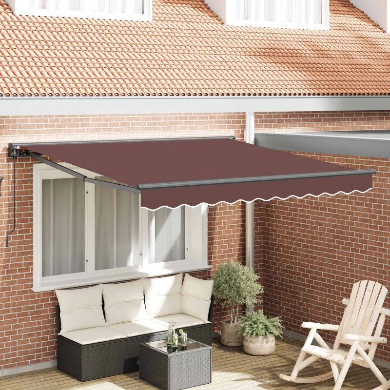 vidaXL Markiseramme Brun 300x250 cm med PU-belægning