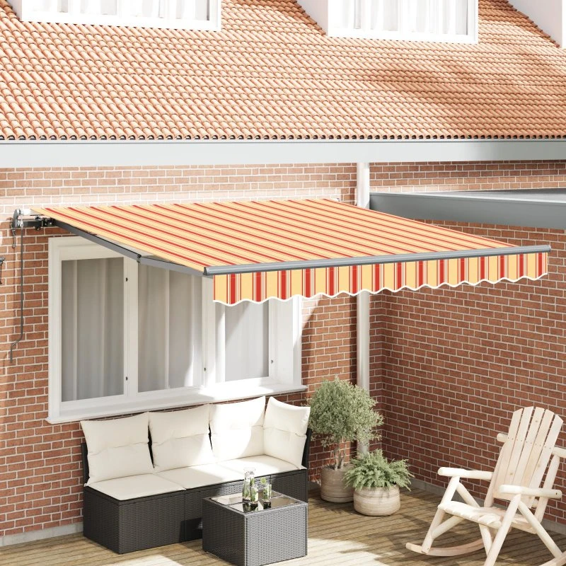 Utrækkelig Markise Gul/Orange 300x250 cm
