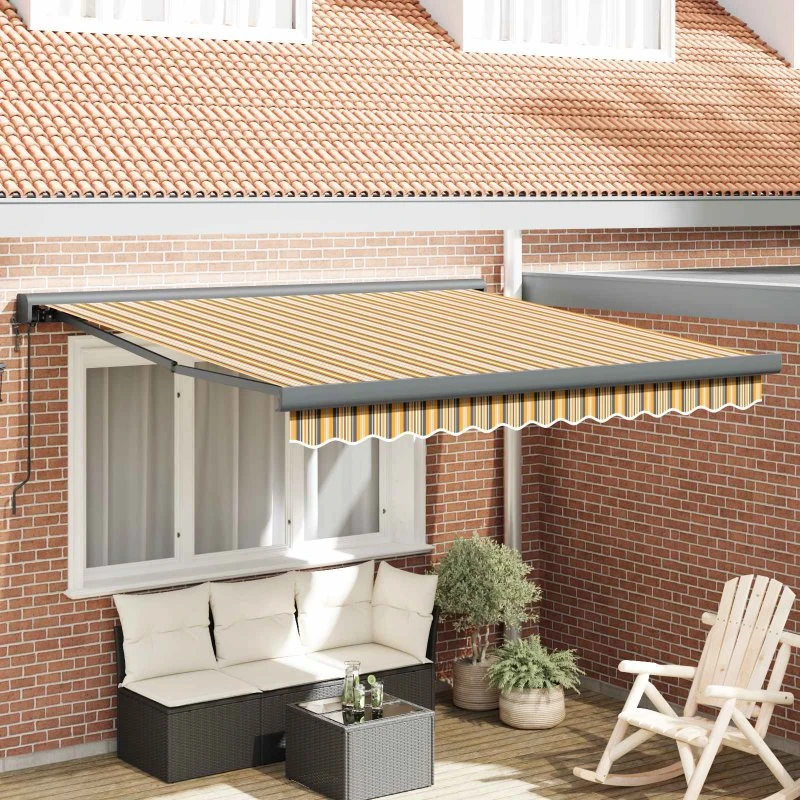 vidaXL Markise 300 x 250 cm Flerfarvet Polyester & Aluminium