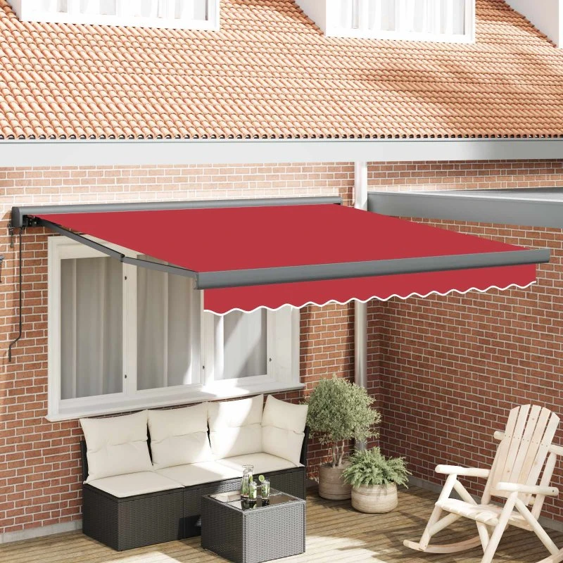 vidaXL Markise Rød 300 x 250 cm Polyester & Aluminium