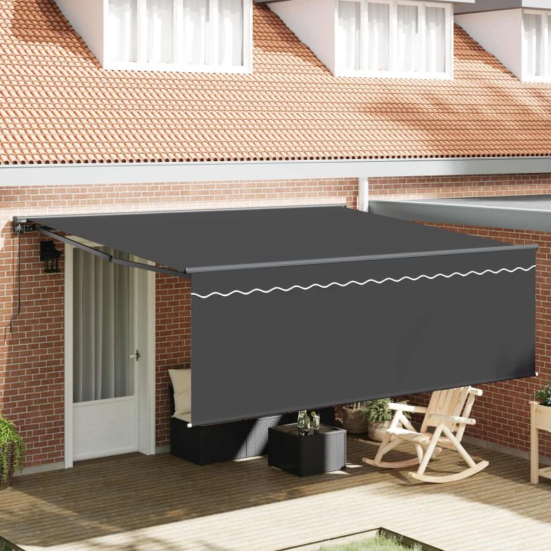 vidaXL Markiseramme Gul og Hvid 350x250 cm