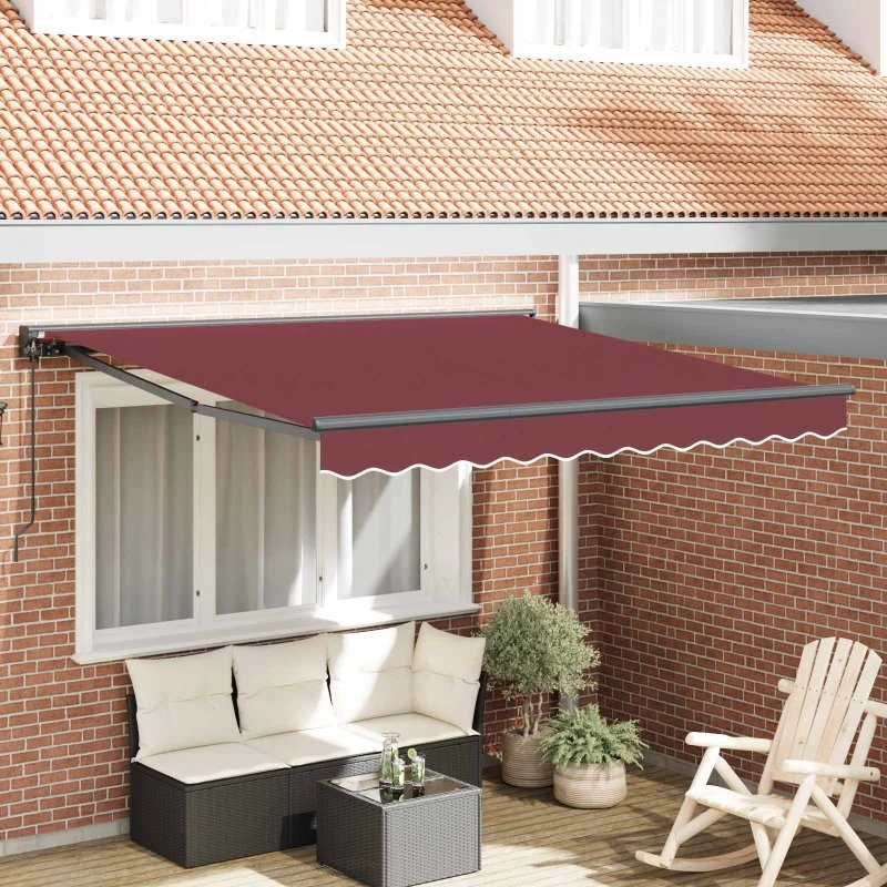 vidaXL Markiseramme Bordeaux 350x250 cm med PU-belægning