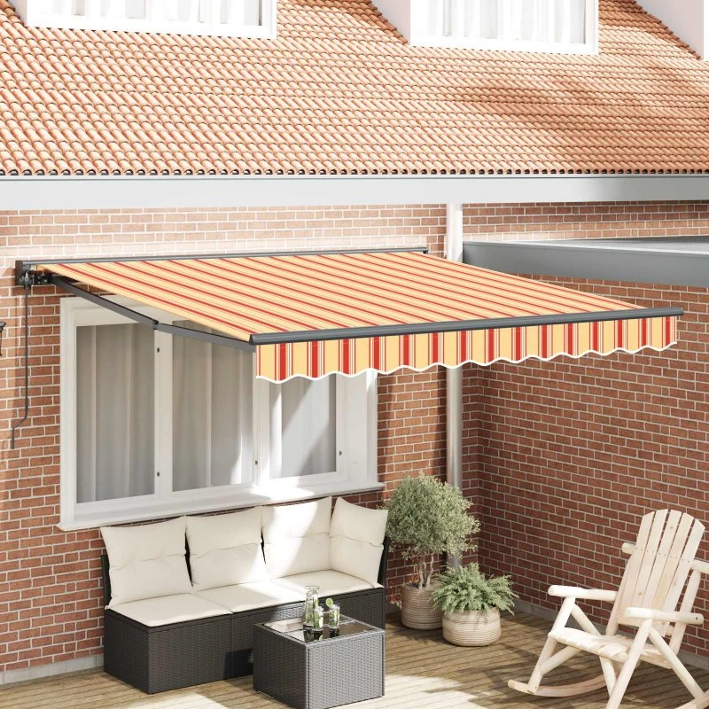 vidaXL Markiseramme 350x250 cm, Flertoner, Polyester med PU-belægning