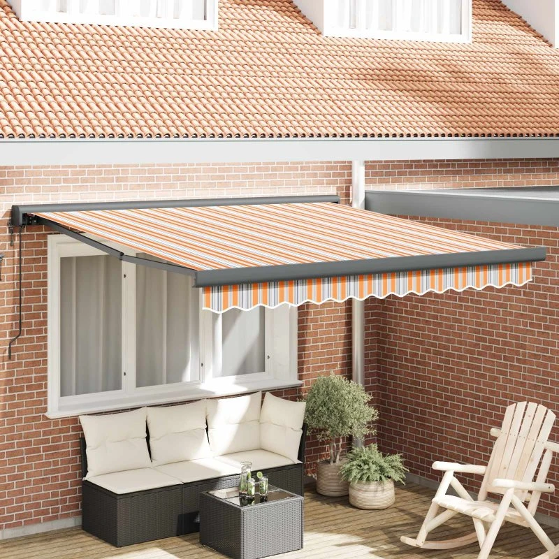 vidaXL Markise 350 x 250 cm Flerfarvet Polyester & Aluminium