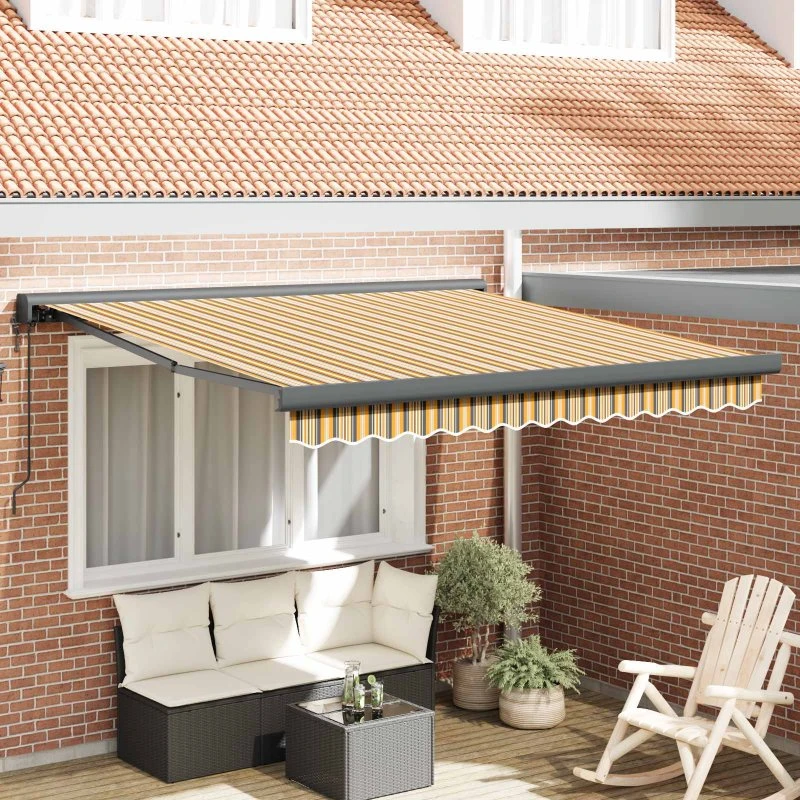 vidaXL Markise 350 x 250 cm Flerfarvet Polyester & Aluminium