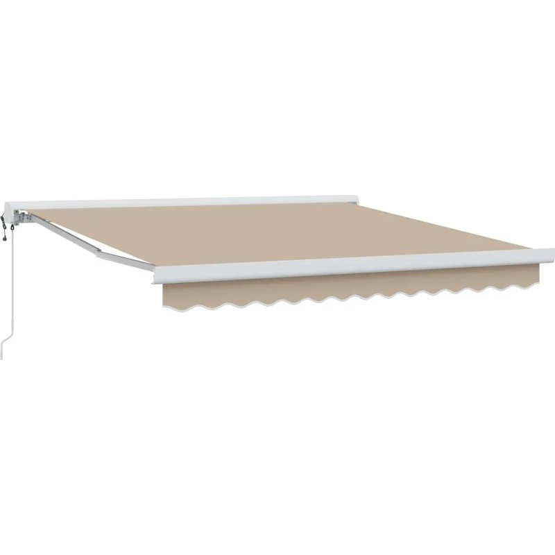 vidaXL Markise Beige 350 x 250 cm, Polyester & Aluminium