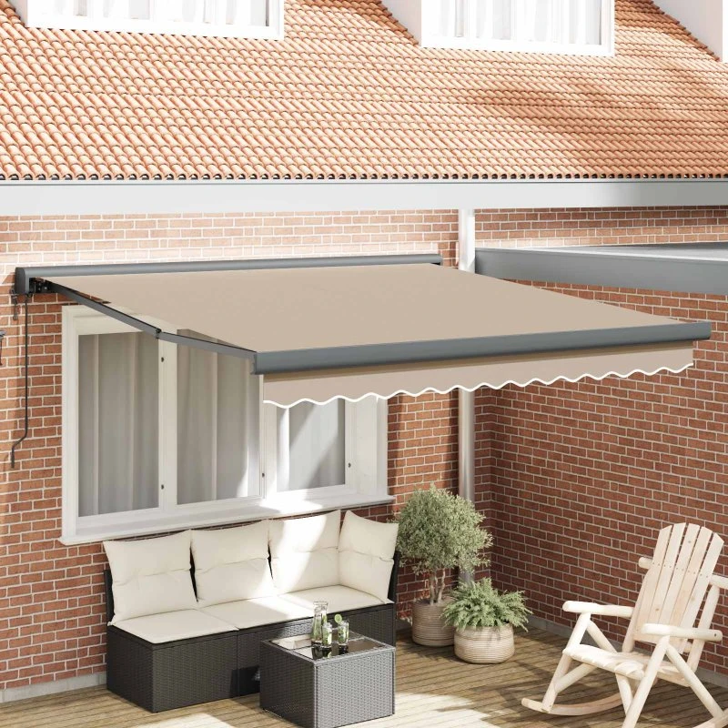 vidaXL Markise Beige 350 x 250 cm Polyester & Aluminium