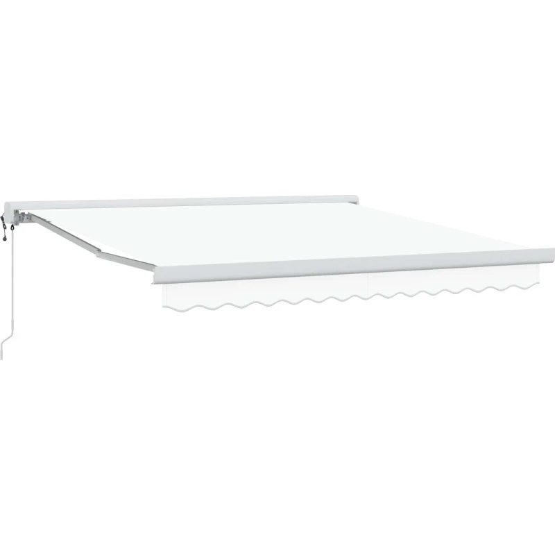 vidaXL Markise Hvid 350x250 cm Polyester & Aluminium