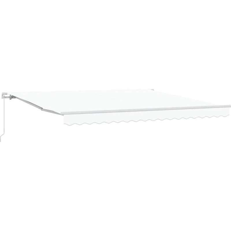 vidaXL Utrækkelig Markise Hvid 400×300 cm