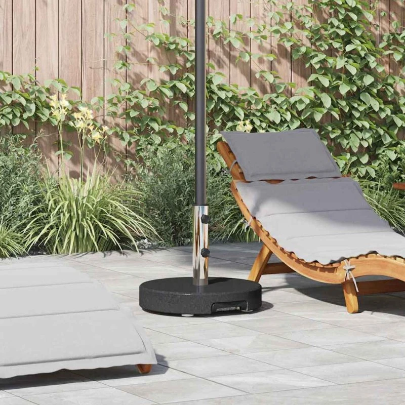 vidaXL Parasolfod Sort 45 x 37,5 cm Granit