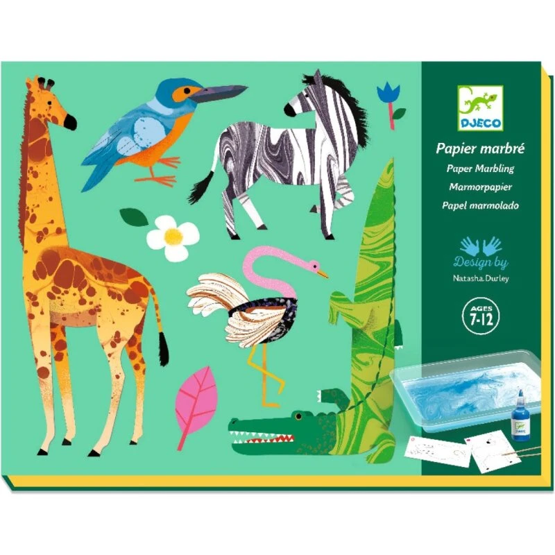 Djeco Kreativ æske – Marmorering (29,5 x 23 x 4 cm)