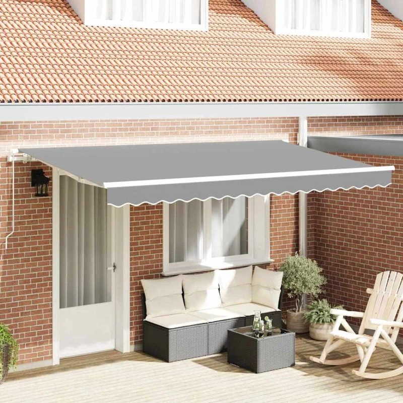 vidaXL Markiseramme Hvid 4 x 2 m Metal
