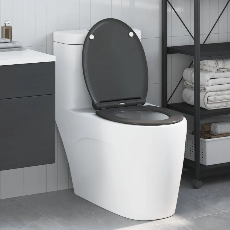 vidaXL Toiletbræt Antracit 47 x 37,5 cm Duroplast