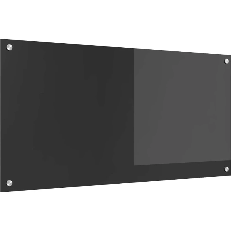 vidaXL Køkkenbacksplash Mørkegrå 100x50 cm hærdet glas