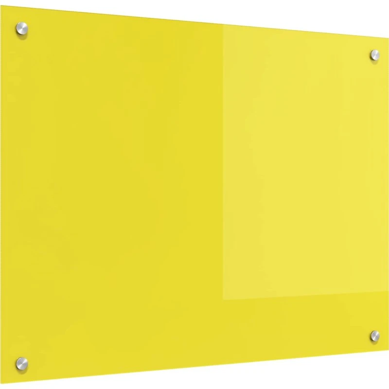 vidaXL Køkkenbacksplash Gul 80x60 cm hærdet glas