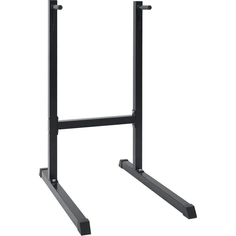 vidaXL Dip Station Sort 103,5 x 66,5 x 121,5 cm Pulverlakeret Stål