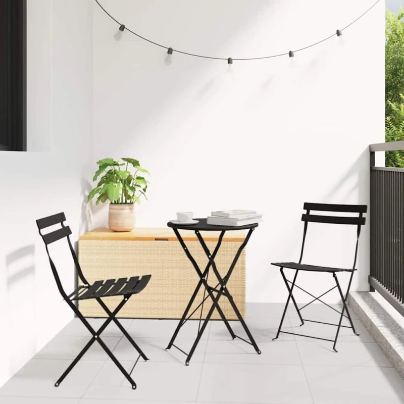 vidaXL Have sammenslåelig stol 2 stk antracit 42 x 46 x 82 cm stål