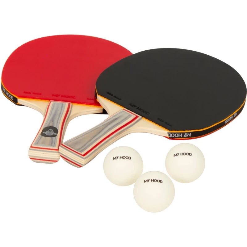 My Hood 2 bordtennisbat sæt - 2 bat & 3 bolde, 25,5 cm