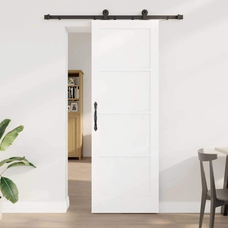vidaXL ORKDAL Skydedør Hvid 73,5 x 211 cm Fyrretræ