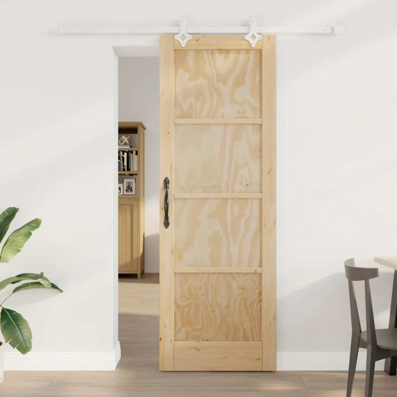 vidaXL Skydedør Brun 73,5 x 211 cm Fyrretræ
