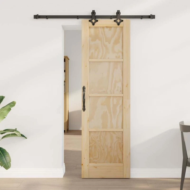 vidaXL Skydedør ORKDAL Brun 61 x 198,5 cm Fyrretræ