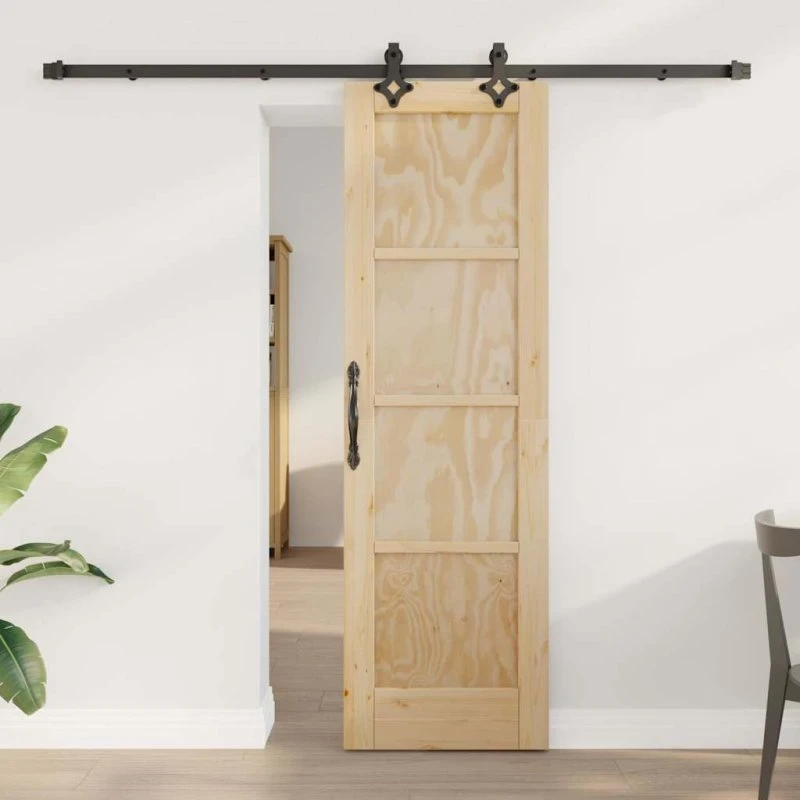 vidaXL Skydedør ORKDAL Brun 61 x 198,5 cm Fyrretræ