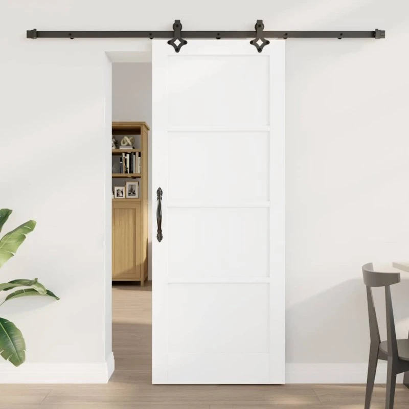 vidaXL ORKDAL Skydedør Hvid 78 x 202 cm Fyrretræ