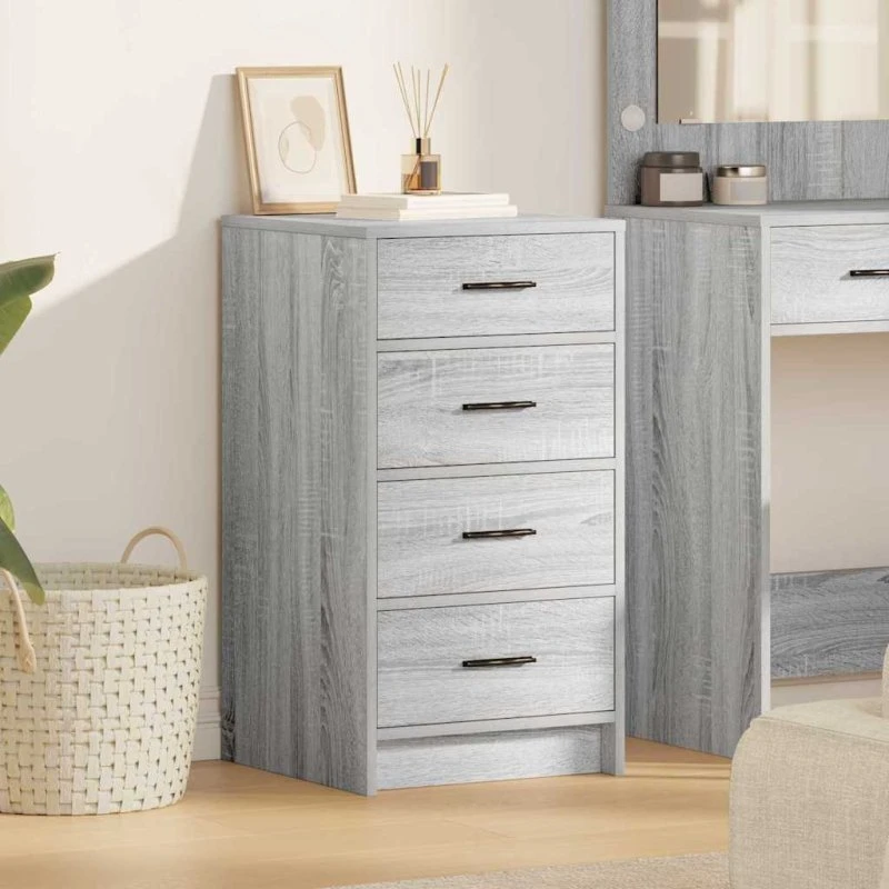 vidaXL Sideboard Grå Sonoma-Eg 40 x 41 x 75 cm Konstrueret Træ