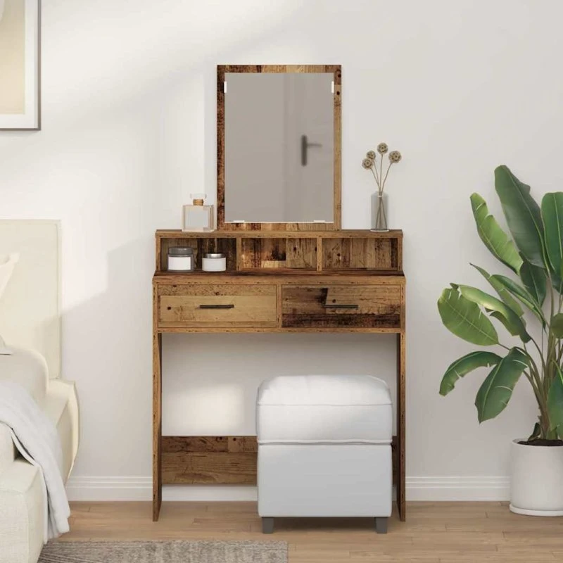 vidaXL Klædeskab Gammelt Træ 79 x 41 x 140 cm Konstrueret Træ