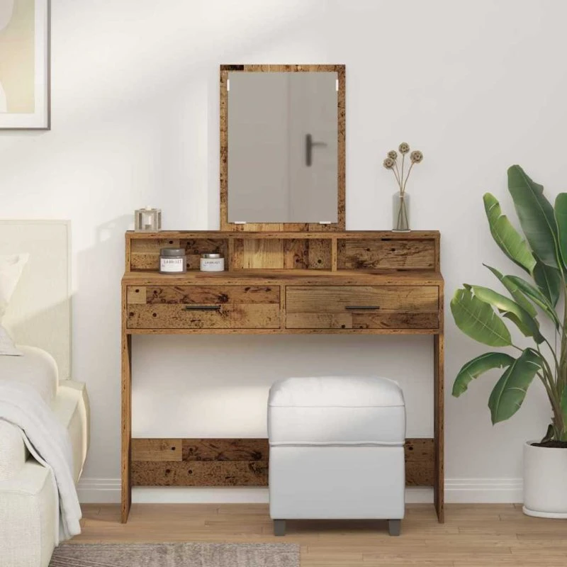 vidaXL Klædeskab Gammelt Træ 100x41x140 cm Konstrueret Træ