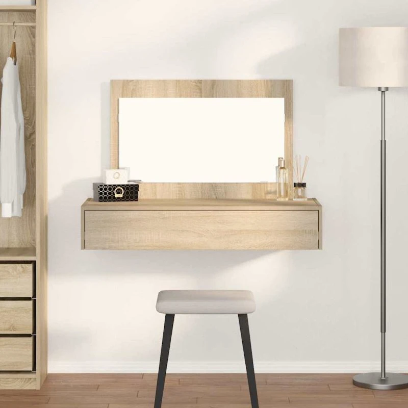 vidaXL Klædeskab med skuffe Brun 100x40x70 cm Konstrueret træ
