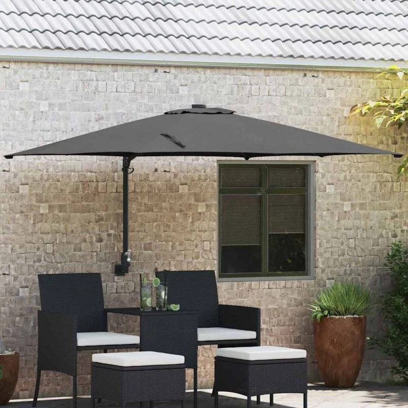 vidaXL Havesol Antracit 248,5 x 247,5 x 160 cm