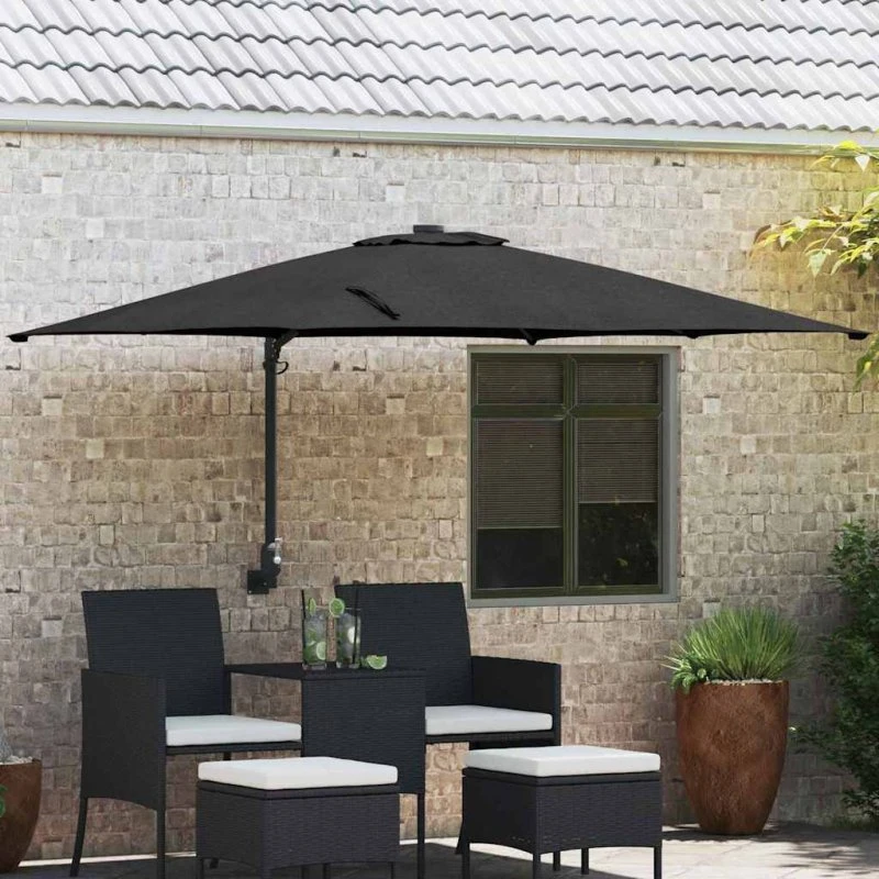 vidaXL Havesol Sort 248,5 x 247,5 x 160 cm