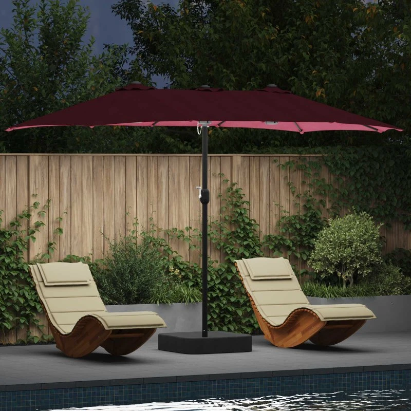 vidaXL Havesol Bordeaux Rød 385 x 209 x 244 cm
