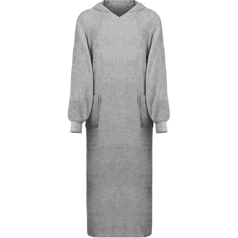 vidaXL Tæppe-hoodie KINN Grå XXL Bomuld