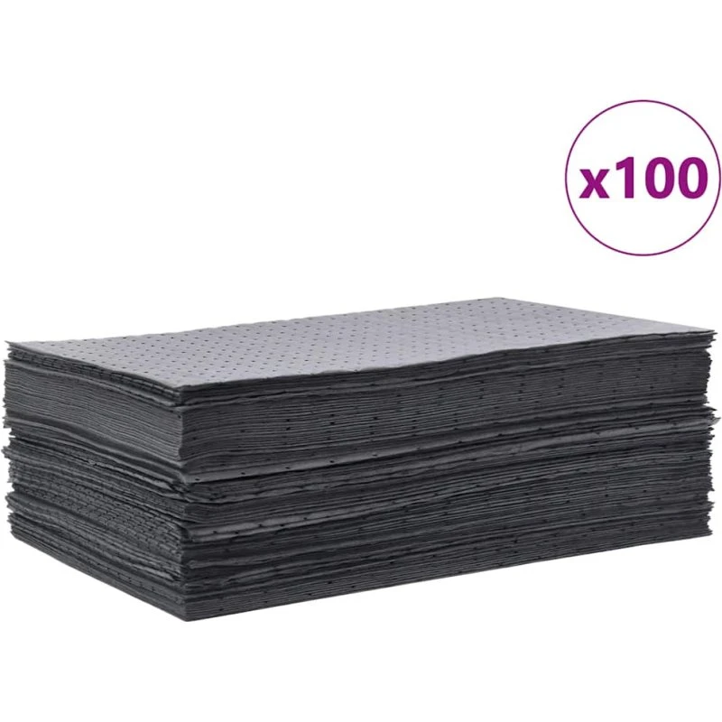 vidaXL Olieabsorberende Puder 40x50 cm Grå 100 stk