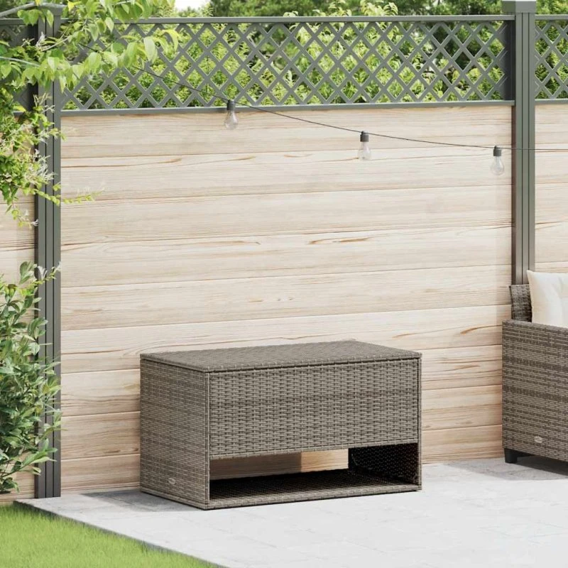 vidaXL Udendørs Hyndeboks 100x55x55,5 cm Polyrattan Grå