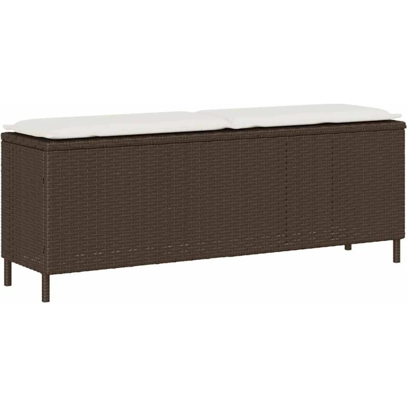 vidaXL havebænk med hynde 110x30x40,5 cm brun