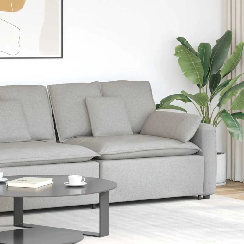 vidaXL modulopbygget sofaarmlænsendemodul 100 cm skygrå