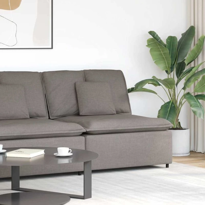 vidaXL modulopbygget sofacentermodul 100 cm gråbrun