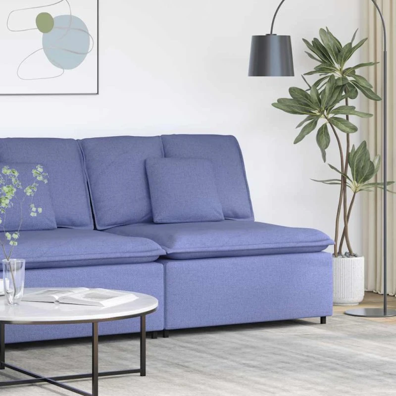 vidaXL modulopbygget sofacentermodul 100 cm jeansblå