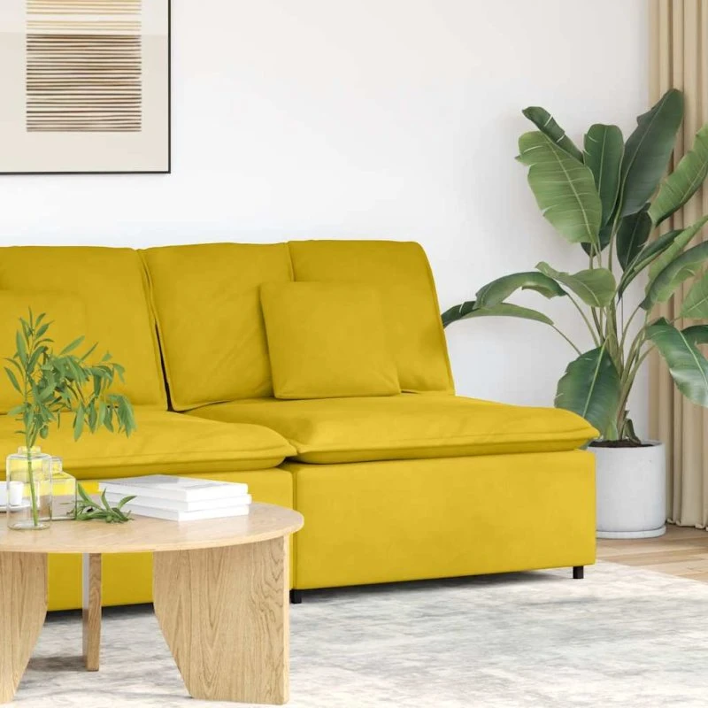 vidaXL modulopbygget sofacentermodul 100 cm gul