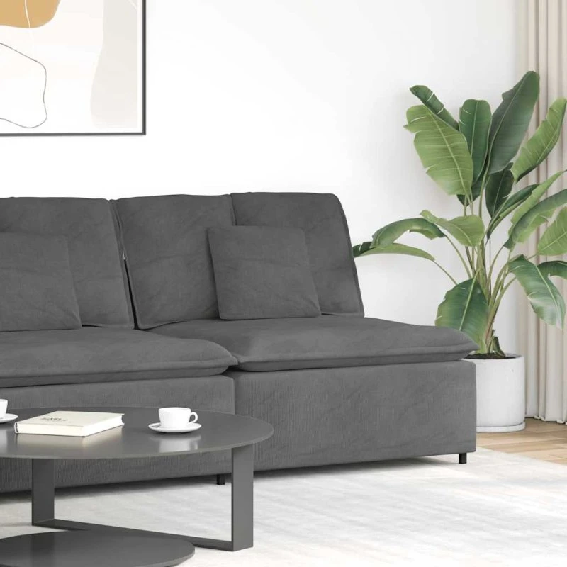 vidaXL modulopbygget sofacentermodul 100 cm mørkegrå