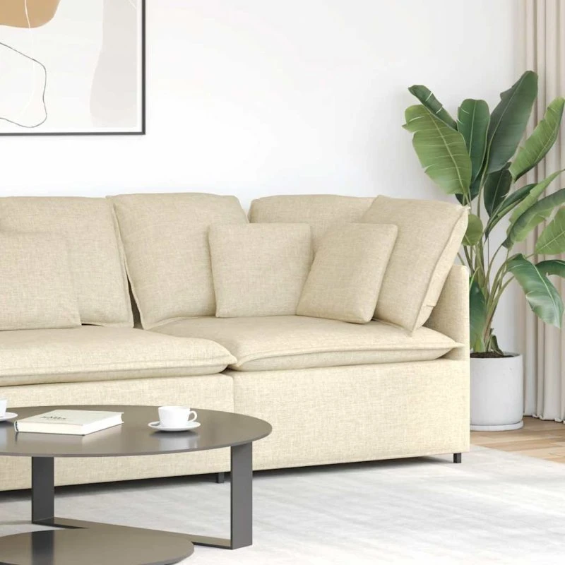 vidaXL modulsofa hjørnemodul 100 cm cremefarvet