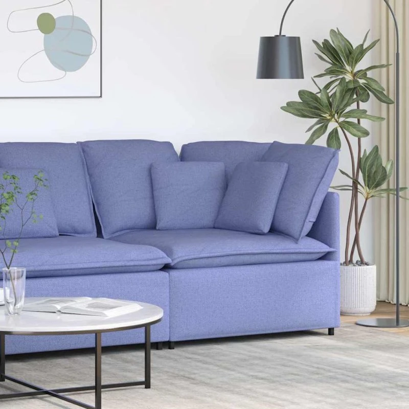 vidaXL modulsofa hjørnemodul 100 cm jeansblå
